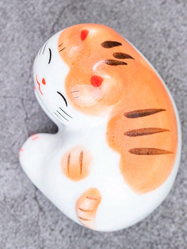 Orange Lucky Cat Spisepindeholder - Image 3